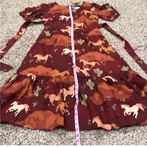 Princess Highway Country Roam Take Me Home Horse Midi Dress Brown AU 8 US 4 West - Picture 15 of 16